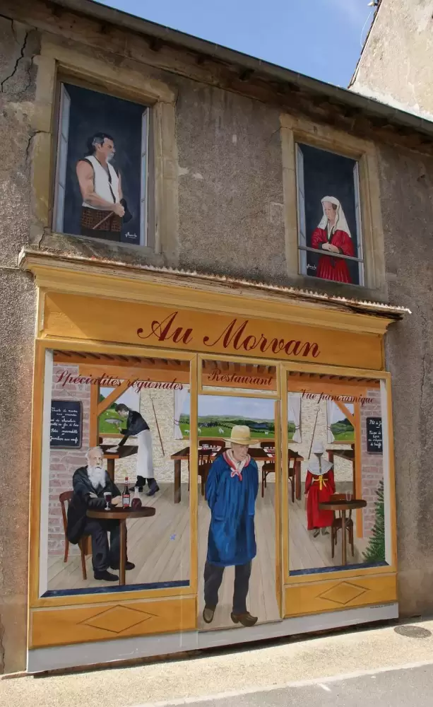 Fresque Jacky Decerle a Moulins Engilbert - Rives du Morvan Tourisme