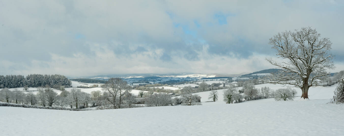 Vue Hivernale des Monts du Morvan