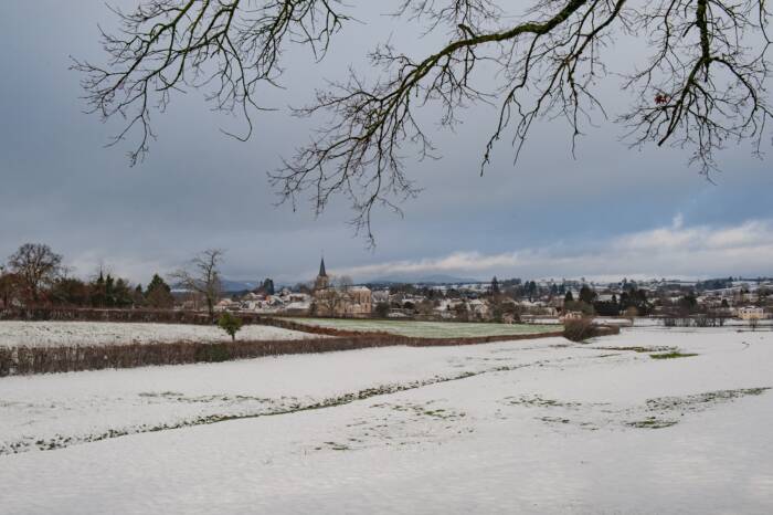 Vue hivernale de Luzy